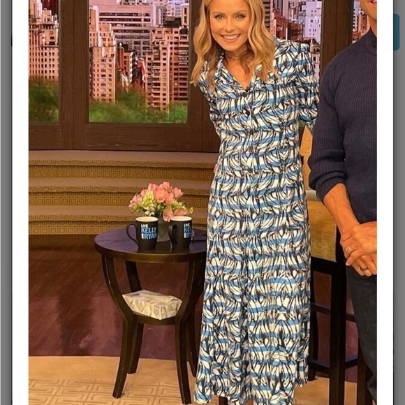 PRADA Banana Stripe Collared Midi Dress - Picture 11 of 11